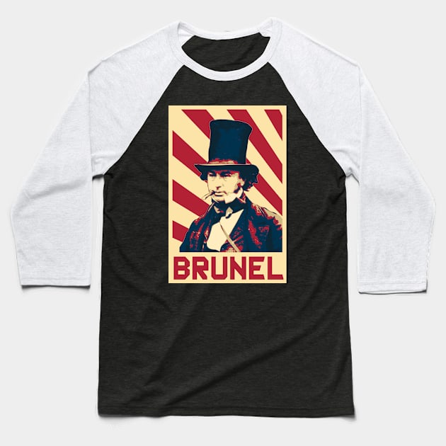 Isambard Kingdom Brunel Retro Baseball T-Shirt by Nerd_art
